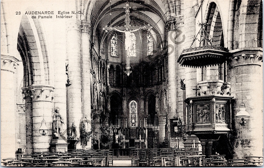 Oudenaarde - "Eglise N.-D. de Pamele Intérieur" - Interieur Onze-Lieve-Vrouw van Pamelekerk