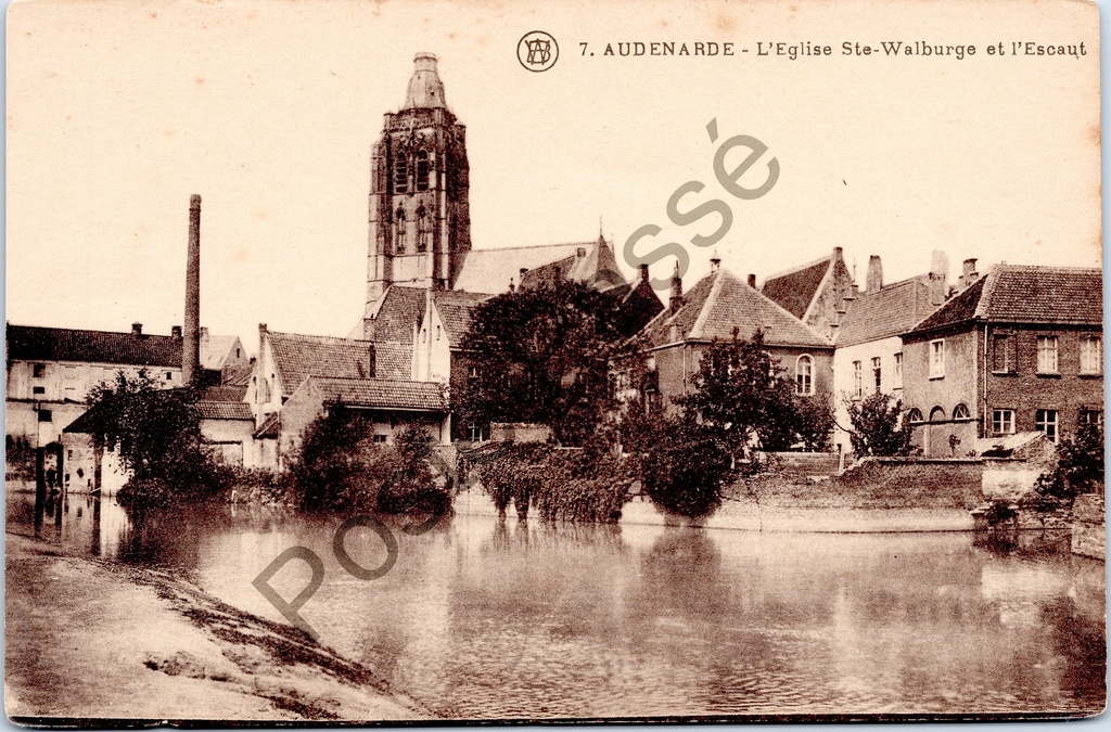 Oudenaarde - "L'Eglise Ste-Walburge et l'Escaut" - Sint-Walburgakerk en de Schelde