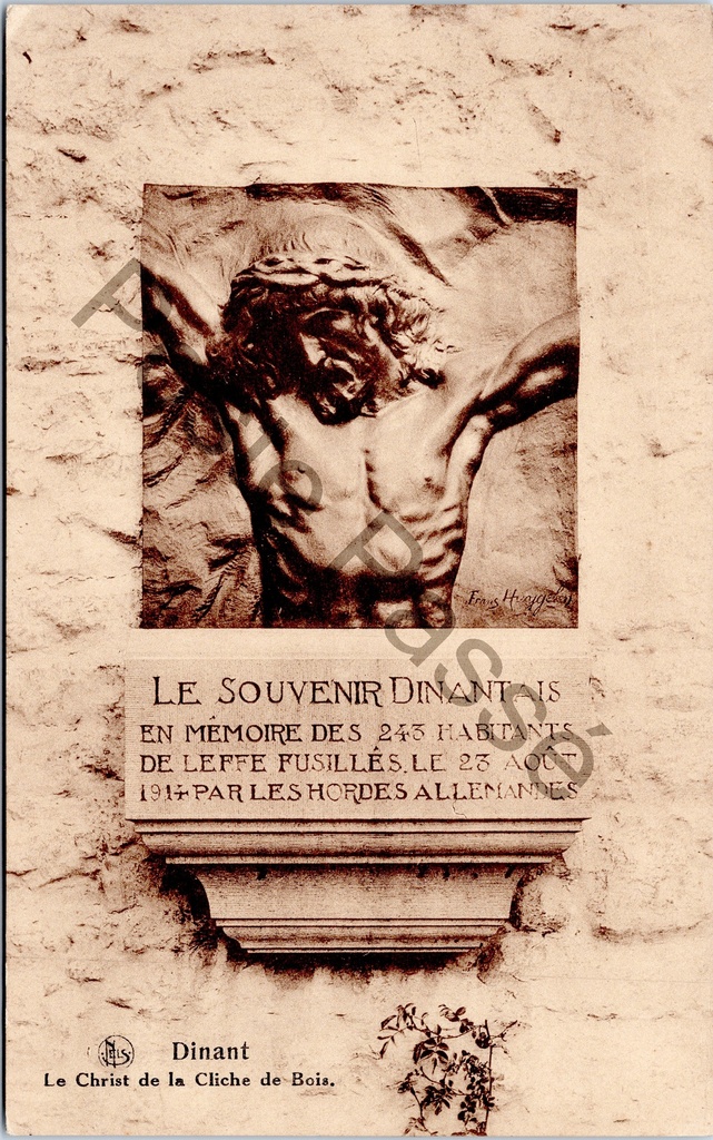 [Dinant0280] Dinant - "Le Christ de la Cliche de Bois" - Oorlogsmonument ter herdenking van de 243 gefusilleerde inwoners van Leffe