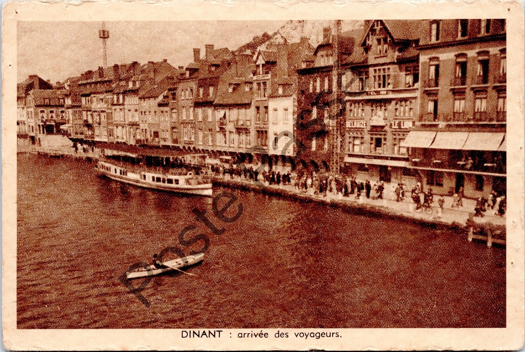 Dinant - "arrivée des voyageurs" - Aankomst van reizigers aan de Maaskade