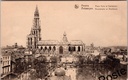 Antwerpen - "Place Verte et Cathédrale / Groenplaats en Hoofdkerk" - Luchtpanorama van de Groenplaats met de Onze-Lieve-Vrouwekathedraal