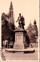 Antwerpen - "Groenplaats (Hoofdkerk en Standbeeld Rubens)" - Groenplaats met Rubenstandbeeld en Onze-Lieve-Vrouwekathedraal