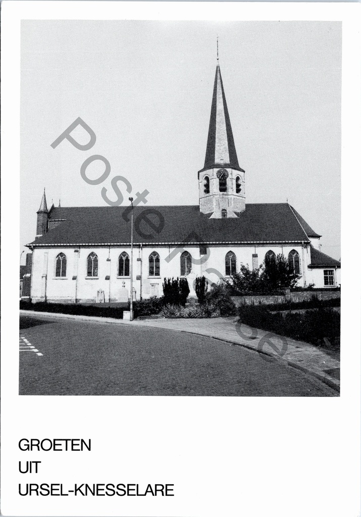 [Deinze1 (48)] Knesselare - "Groeten uit Ursel-Knesselare" - Kerk van Knesselare