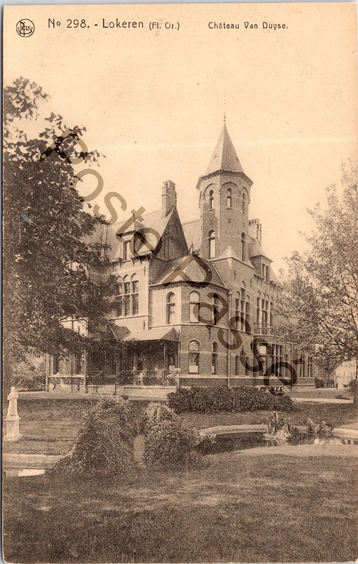 Lokeren - "Château Van Duyse" - Kasteel Van Duyse met torentje en park