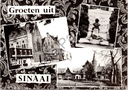 Sinaai - "Groeten uit Sinaai" - Meerzicht met kerk, monument en kasteel