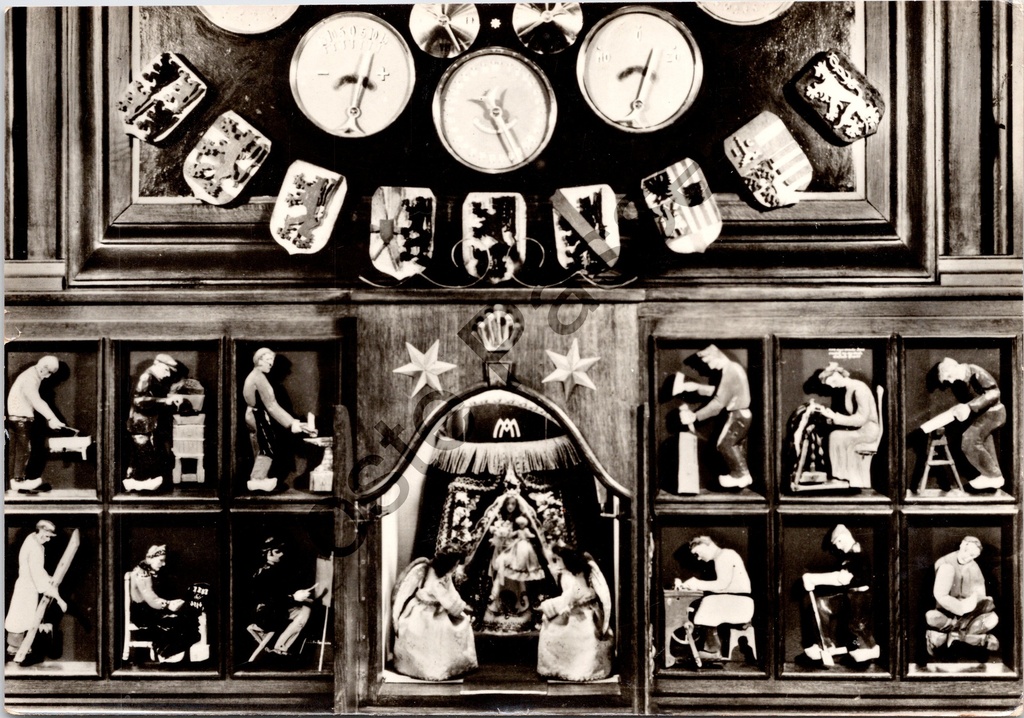 Sint-Niklaas - "Astronomisch Uurwerk - DE HEIRMANKLOK" - Detail voorzijde astronomisch uurwerk Kasteel Walburg