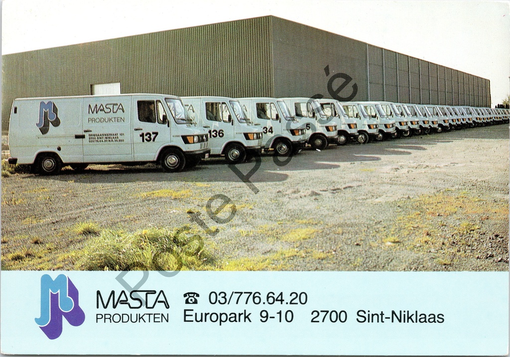 Sint-Niklaas - "MASTA PRODUKTEN" - Bedrijfswagenpark van reinigingsproductenfirma Masta aan het Europark
