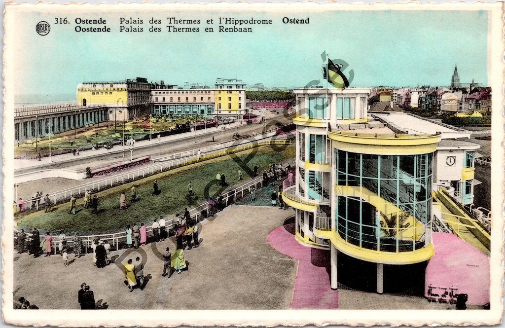 [Oostende0470.jpg] Oostende - "Palais des Thermes et l'Hippodrome" - Thermaalpaleis en renbaan