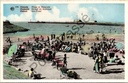 Oostende - "Plage et Estacade" - Strand en staketsel met badgasten