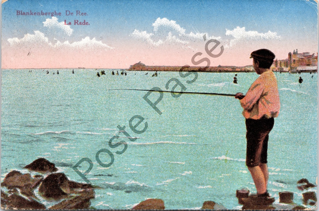 [Blankenberge0508.jpg] Blankenberge - "De Ree. La Rade." - Jongen vissend aan de rede