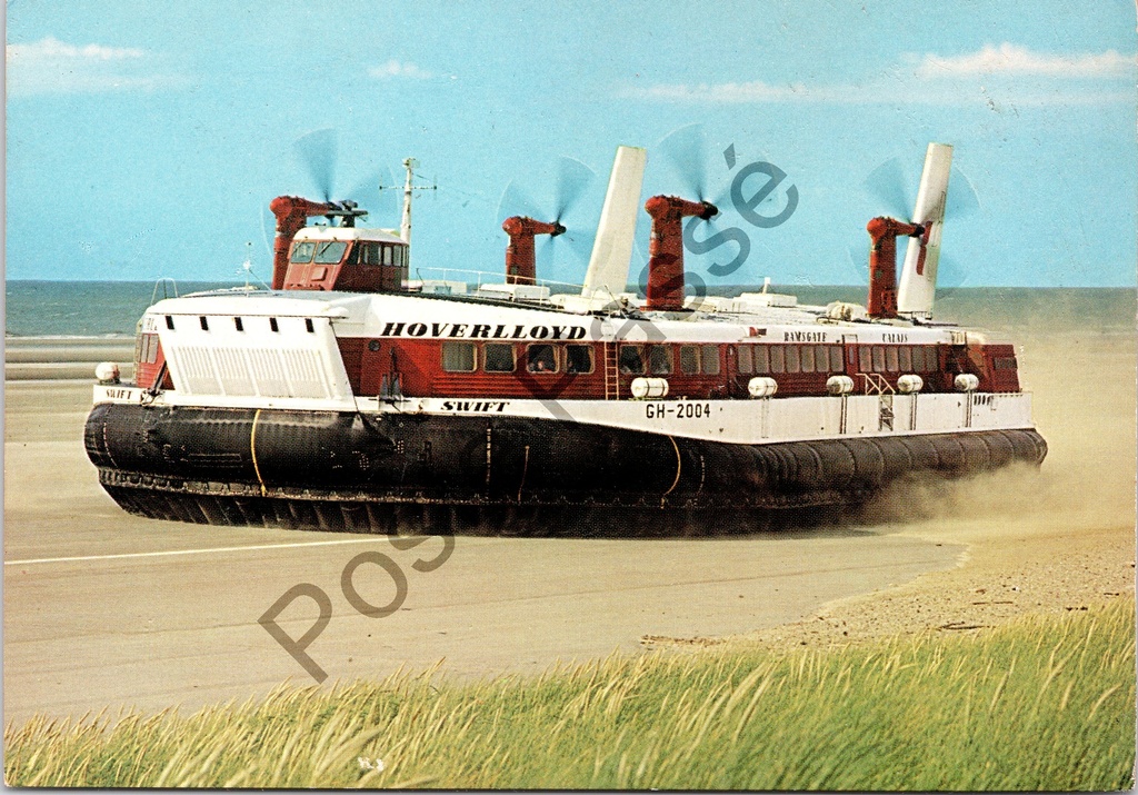 Oostende - "HOVERLLOYD SWIFT GH-2004" - Hoverlloyd hovercraft Swift op de Belgische kust