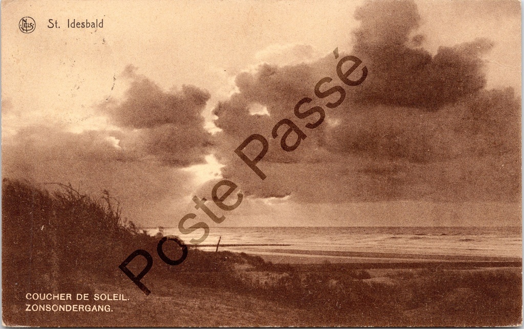 [koksijde0192.jpg] Koksijde - "Coucher de Soleil. Zonsondergang" - Zonsondergang aan de duinen en het strand van Sint-Idesbald