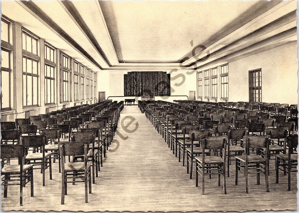[Aalst0358.jpg] Aalst - "Feestzaal / Salle de fêtes" - Feestzaal van het Instituut St-Vincentius à Paulo in Gijzegem