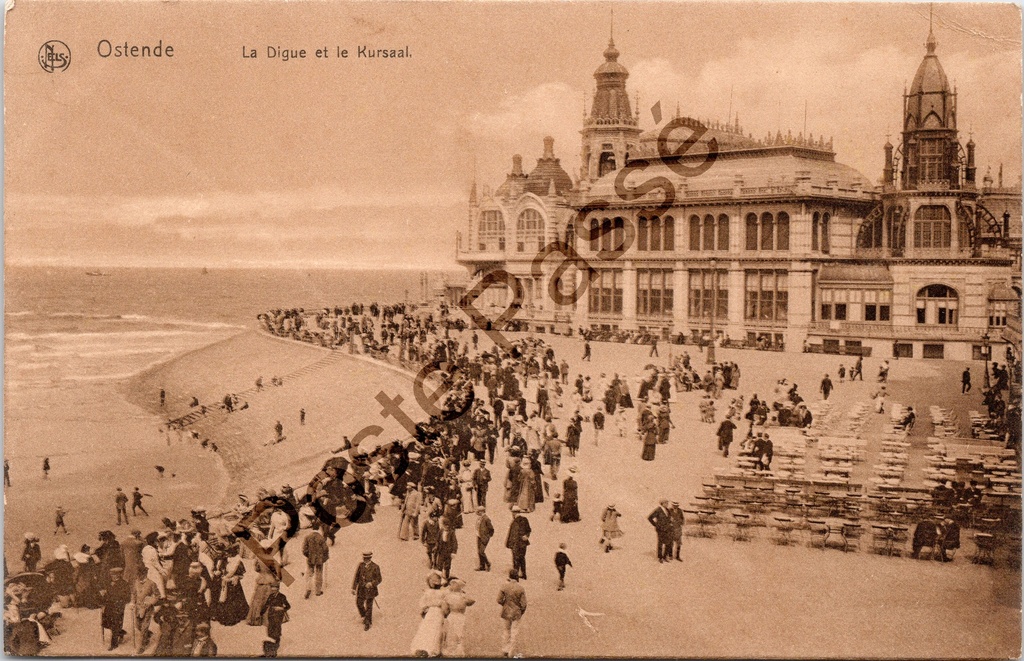 Oostende - "La Digue et le Kursaal" - De Dijk en het Kursaal casino