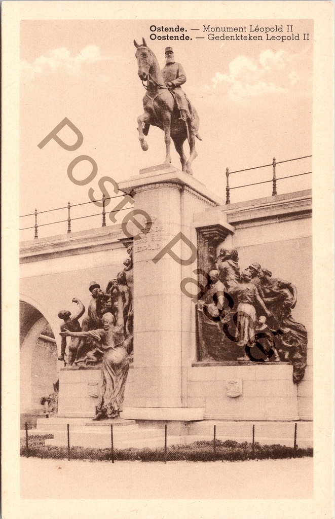 [Oostende0480.jpg] Oostende - "Monument Léopold II" - Ruiterstandbeeld Leopold II