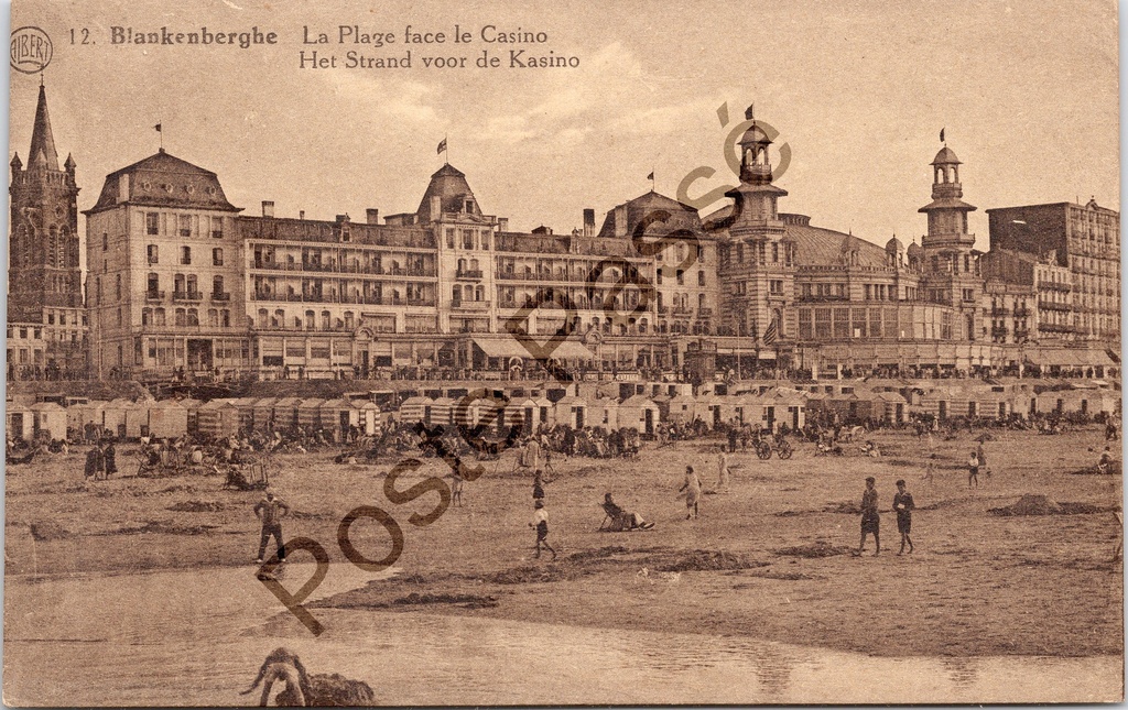 Blankenberge - "La Plage face le Casino" - Strand voor het Casino