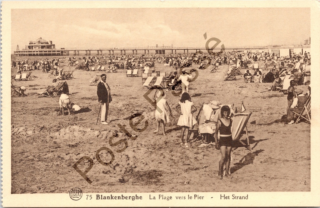 Blankenberge - "La Plage vers le Pier" - Het strand richting de pier
