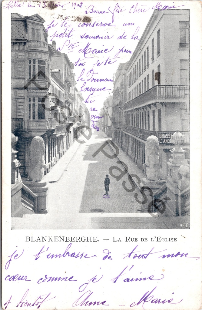Blankenberge - "La Rue de l'Eglise" - De Kerkstraat