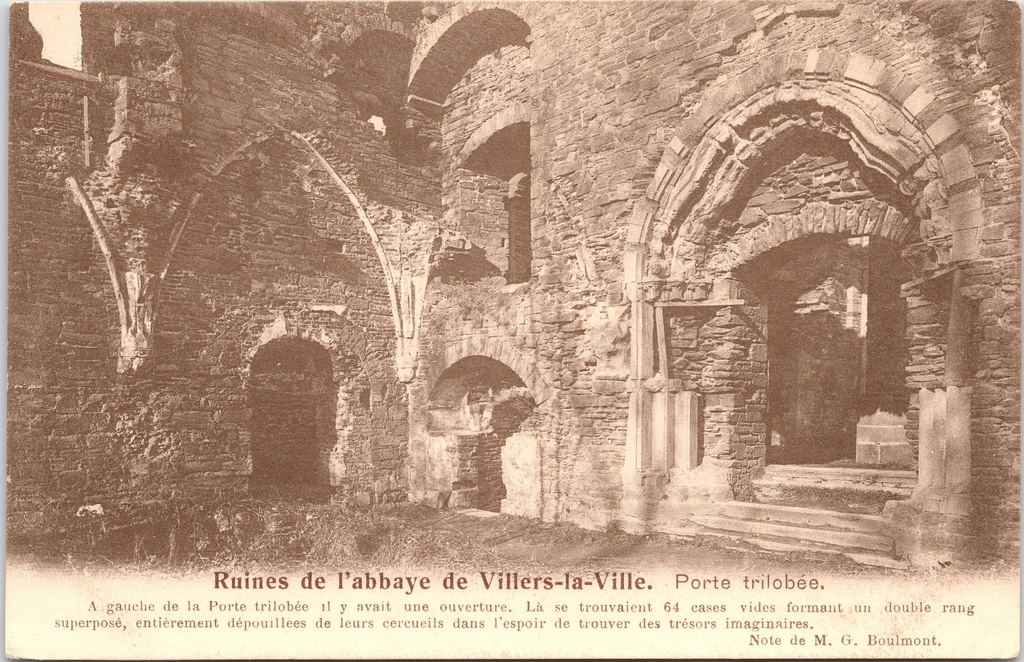 Villers-la-Ville - "Ruines de l'abbaye de Villers-la-Ville. Porte trilobée" - Ruïnes van de abdij van Villers, drielobberige poort