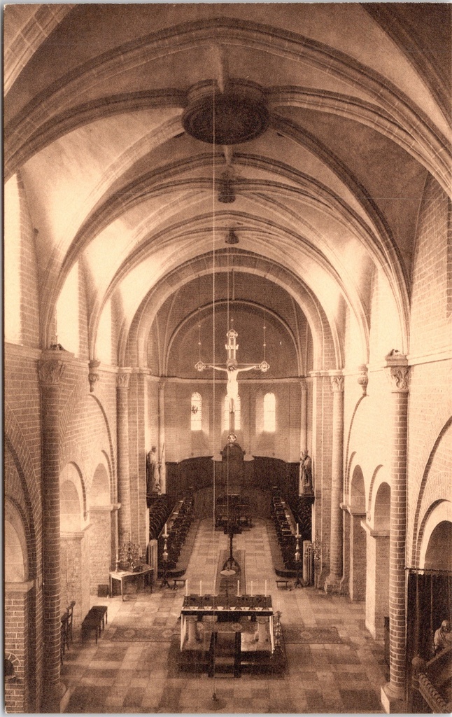 Mol - "Postel" - Interieur van de abdijkerk gewijd in 1190