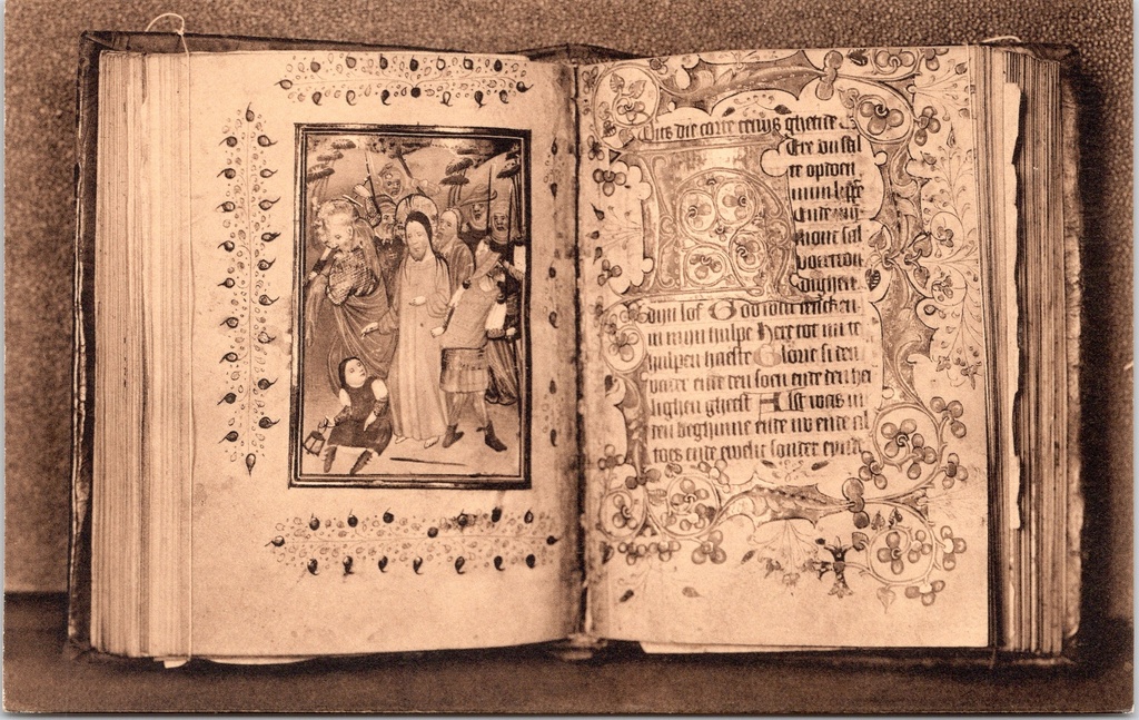 [Mol0823] Mol - "Postel" - Middeleeuws manuscript uit 1444 met miniatuurschilderingen van de Brugse School