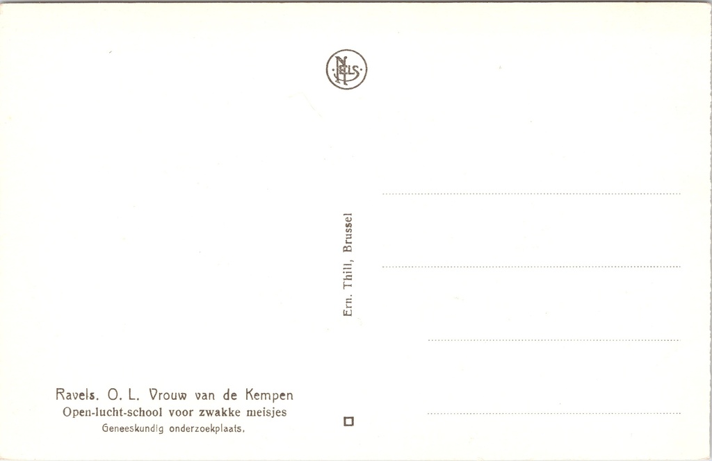 [Ravels0908] Ravels – “Our Lady of the Kempen – Open-air school for frail girls” – Medical examination room with X-ray equipment