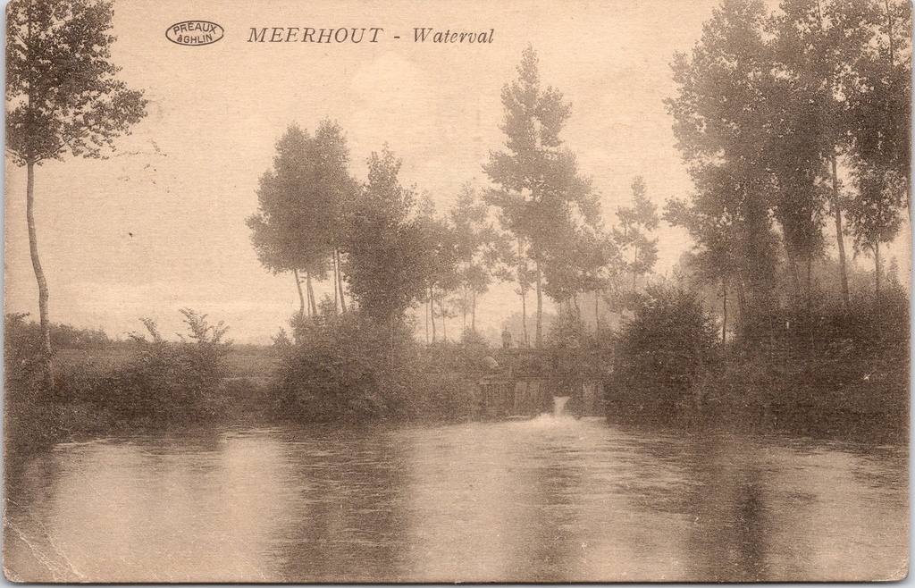 [Meerhout0929] Meerhout - "Waterval" - Waterval in natuurlijke omgeving met rivier en bomen