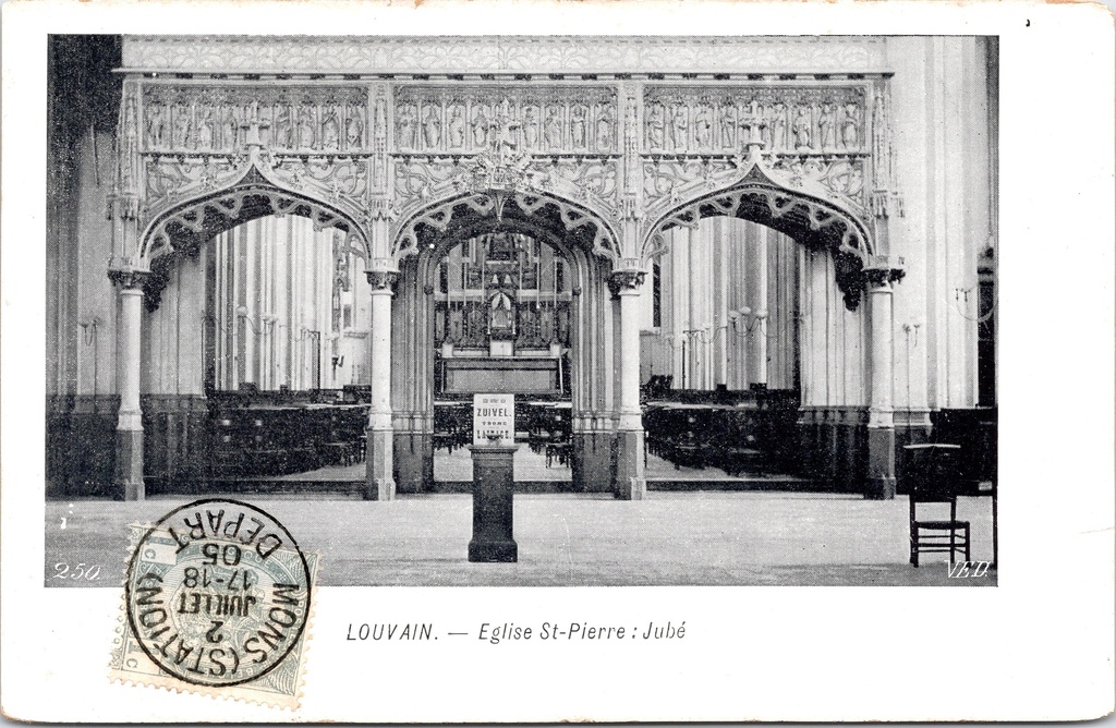 Leuven - "Eglise St-Pierre : Jubé" - Doksaal van de Sint-Pieterskerk