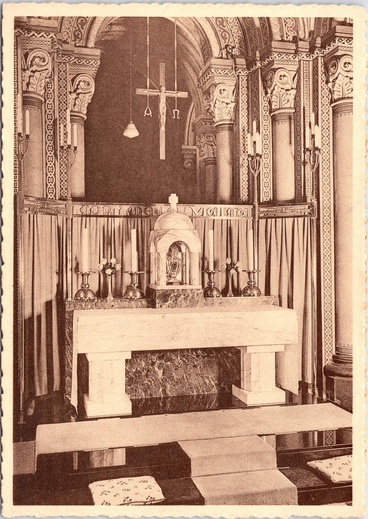 Leuven - "Altaar van Sint Jan Berchmans" - Altaar met het Hart van de Heilige in de Jezuïetenkerk