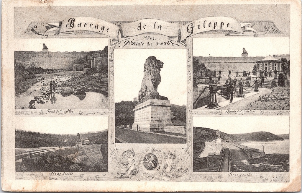 [Jalhay1027] Jalhay - "Barrage de la Gileppe" - Stuwdam van de Gileppe, meervoudige weergave bouw