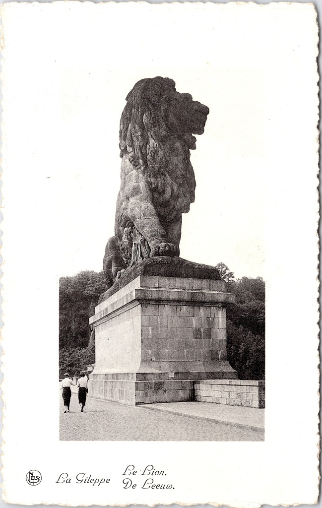 Jalhay - "La Gileppe - Le Lion. / De Leeuw." - Leeuwenstandbeeld aan het stuwmeer van Gileppe