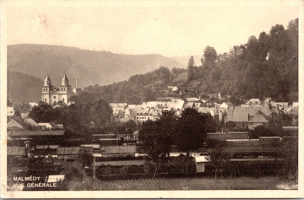 Malmedy - "VUE GÉNÉRALE" - Algemeen panoramisch stadsgezicht met kerk en heuvels