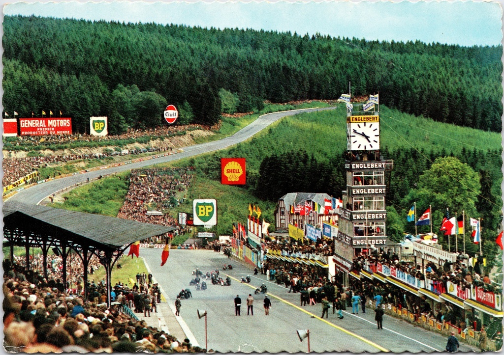 [Spa1089] Stavelot - "FRANCORCHAMPS/Belgium: Circuit National" - Startopstelling Formule 1 race op Circuit de Spa-Francorchamps