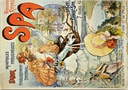 Spa - "Résidence Royale - Eaux Minérales Ferrugineuses" - Art Nouveau toeristisch affiche circa 1900