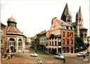 Spa - « Place Pierre Le Grand à Pouhon » - Pierre Le Grand à Pouhon, avec la Société Générale de Belgique et l'église en arrière-plan