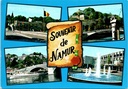 Namur - "Souvenir de Namur" - Meervoudige stadsgezichten met Citadel, Samber en fontein