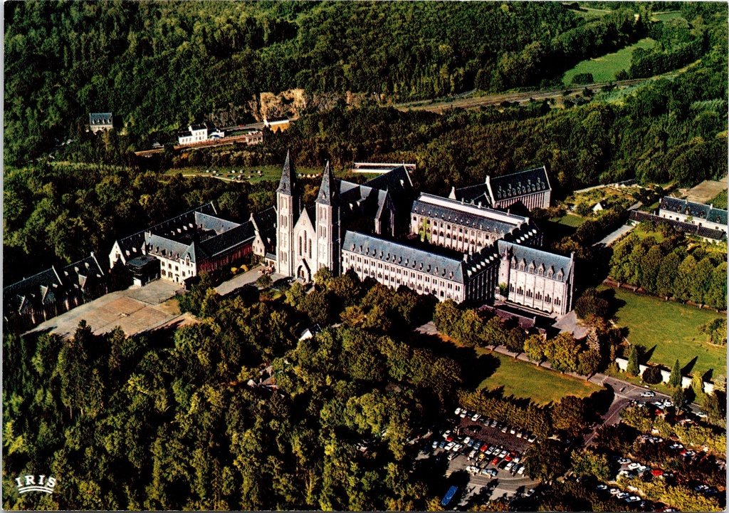 [Anhée1219] Anhée – “Abbaye de Maredsous” – Aerial view of Maredsous Abbey