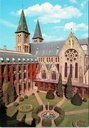 Anhée - "ABBAYE DE MAREDSOUS - Préau" - Abdij van Maredsous, binnenplaats met kloostertuin