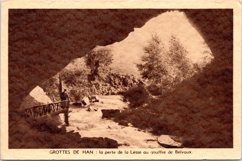 [Han-sur-lesse1243] Rochefort - "GROTTES DE HAN : la perte de la Lesse au gouffre de Belvaux" - Grotten van Han, verdwijning van de Lesse in de afgrond van Belvaux