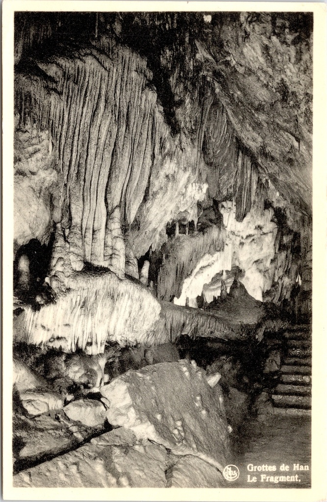 [Han-sur-lesse1297] Rochefort - "Grottes de Han - Le Fragment" - Grotten van Han stalactieten