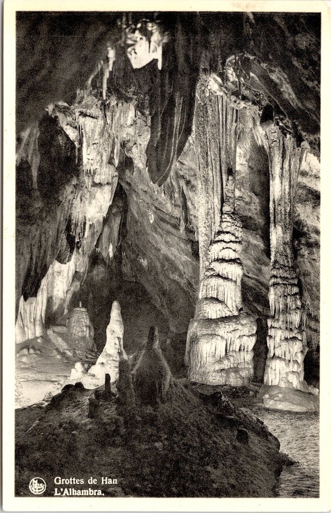 [Han-sur-lesse1299] Rochefort - "Grottes de Han - L'Alhambra" - Grotten van Han, de Alhambra-zaal met stalactieten en stalagmieten