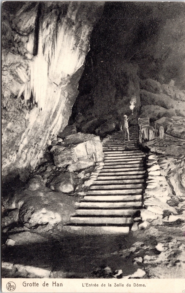 [Han-sur-lesse1311] Rochefort - "Grotte de Han - L'Entrée de la Salle du Dôme" - Ingang van de Koepelzaal in de grotten van Han