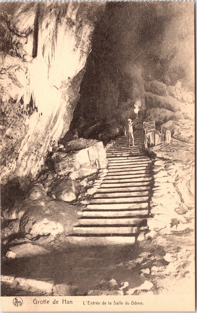 Rochefort - « L'Entrée de la Salle du Dôme » - Entrée de la Salle du Dôme dans les Grottes de Han