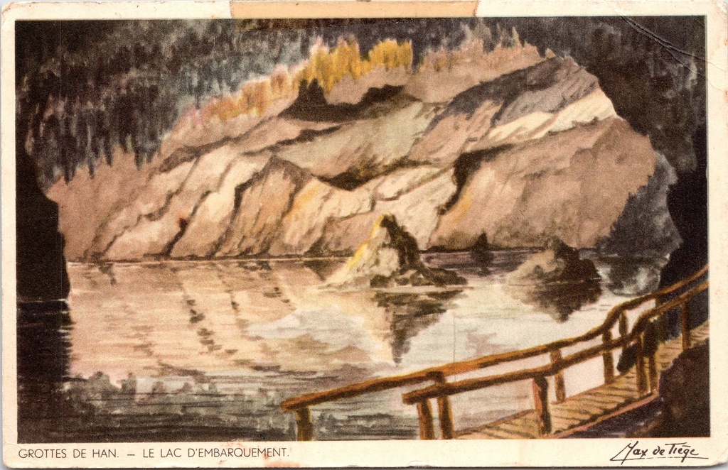 [Rochefort1333] Han-sur-Lesse - "Grottes de Han — Le Lac d'Embarquement" - Ingebmeer in de grotten van Han