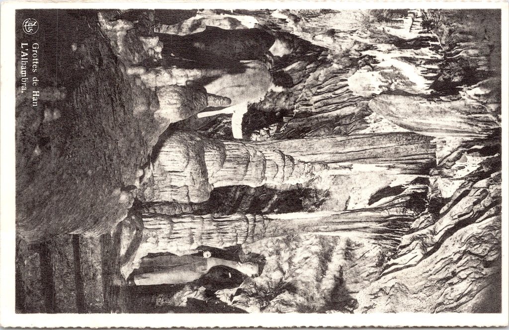 [Rochefort1355] Rochefort - "Grottes de Han - L'Alhambra" - Grotten van Han, de Alhambra-zaal met stalactieten en stalagmieten