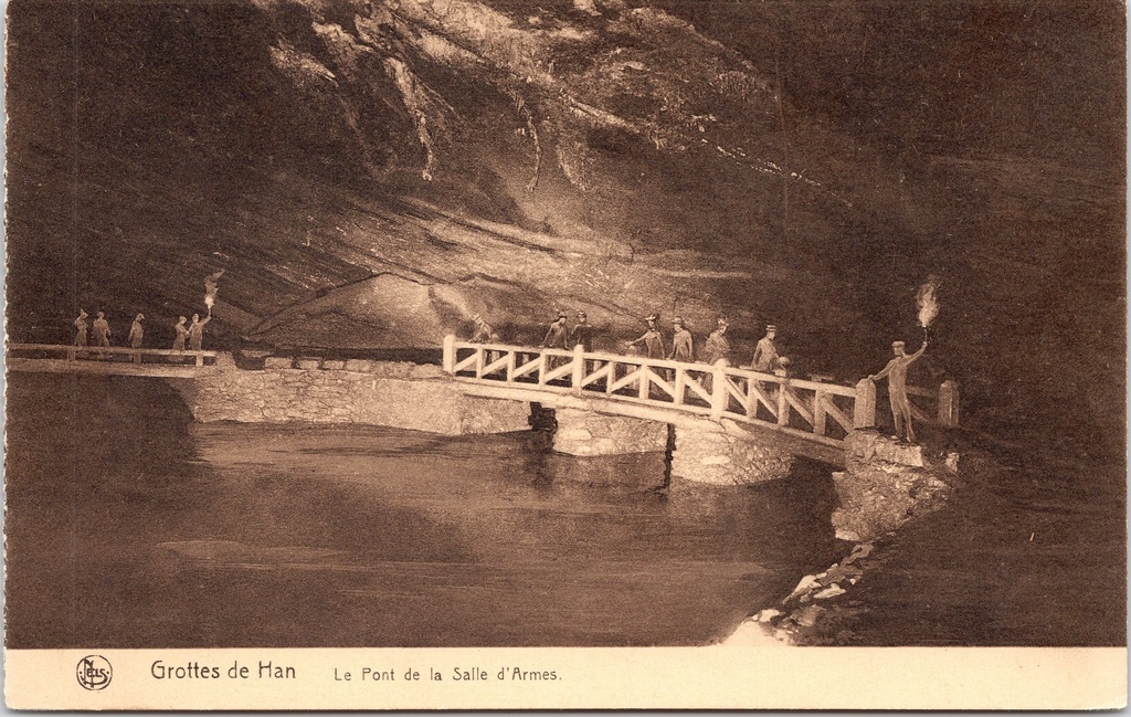 [Rochefort1445] Rochefort - "Le Pont de la Salle d'Armes" - Brug in de Salle d'Armes, Grotten van Han