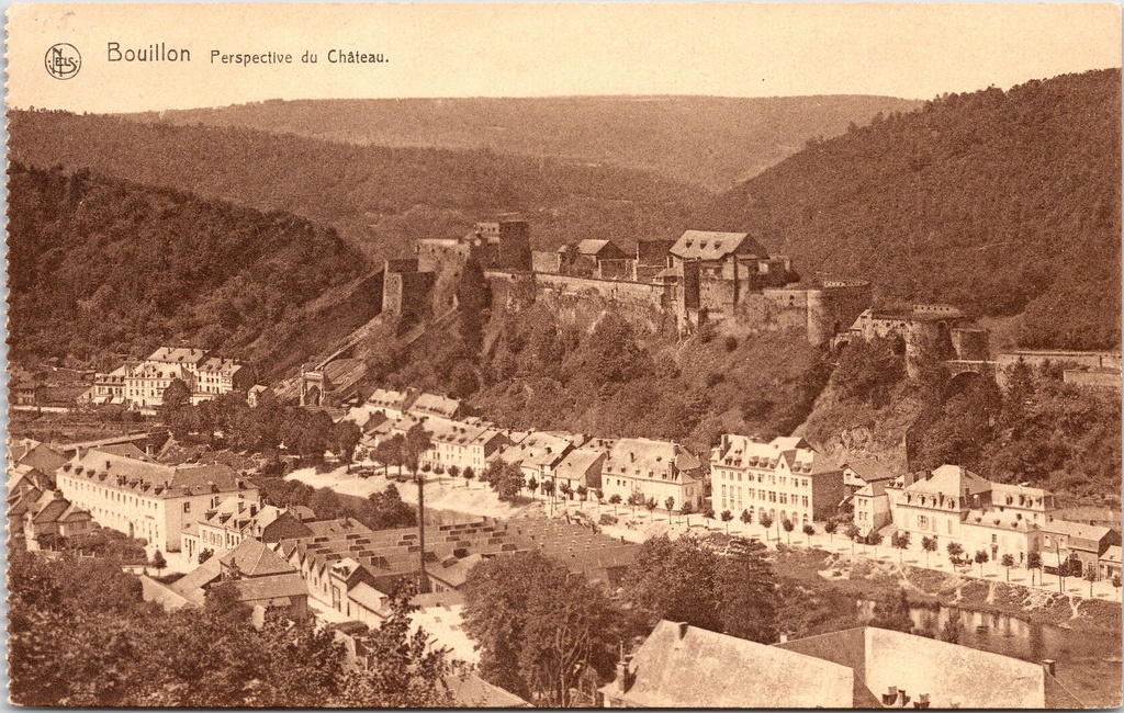 [Bouillon1507] Bouillon - "Perspective du Château" - Panoramisch zicht op het kasteel van Bouillon