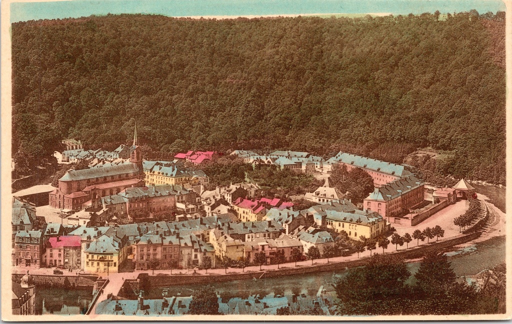 [Bouillon1537] Bouillon - "La Ville vue prise du Calvaire" - Panoramisch stadsgezicht vanaf het Calvarie
