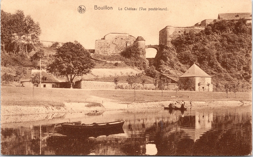 [Bouillon1539] Bouillon - "Le Château (Vue postérieure)" - Kasteel van Bouillon, achterzijde gezien vanaf de Semois