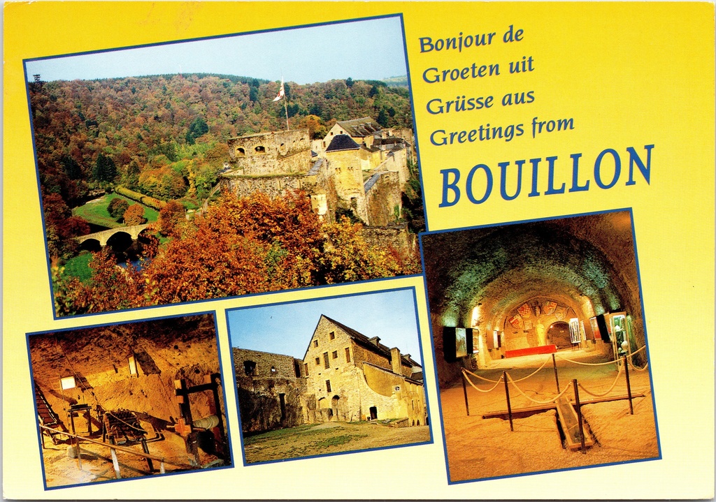 [Bouillon1553] Bouillon - "Bonjour de Bouillon" - Château de Bouillon, meerdere zichten